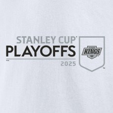 Los Angeles Kings White 2025 Stanley Cup Playoffs Logo T-Shirt