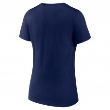 Женская футболка Montreal Canadiens Navy 2025 Stanley Cup Playoffs Breakout V-Neck T-Shirt