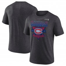 Montreal Canadiens Charcoal 2025 Stanley Cup Playoffs Crossbar Tri-Blend T-Shirt