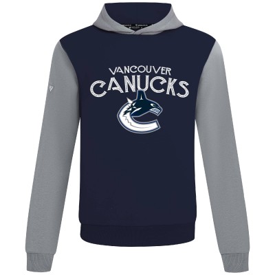 Vancouver Canucks Levelwear Navy/Gray Ultimate Mission Pullover Hoodie