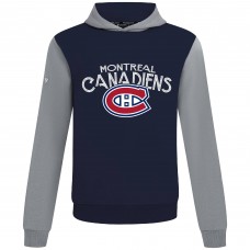 Montreal Canadiens Levelwear Navy/Gray Ultimate Mission Pullover Hoodie Montreal Canadiens Levelwear Navy/Gray Ultimate Mission Pullover Hoodie