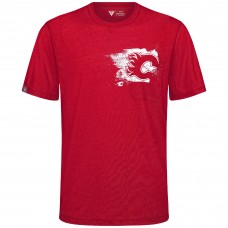 Calgary Flames Levelwear Red Focal Blasted T-Shirt