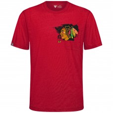 Футболка Chicago Blackhawks Levelwear Red Focal Blasted