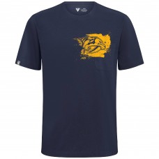Nashville Predators Levelwear Navy Focal Blasted T-Shirt