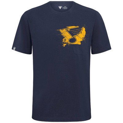St. Louis Blues Levelwear Navy Focal Blasted T-Shirt