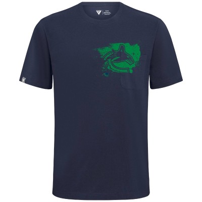 Vancouver Canucks Levelwear Navy Focal Blasted T-Shirt