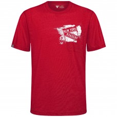 New York Rangers Levelwear Red Focal Blasted T-Shirt New York Rangers Levelwear Red Focal Blasted T-Shirt
