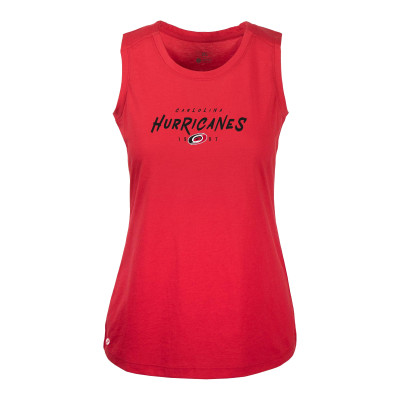 Женская Carolina Hurricanes Levelwear Red Macy Scratched Tank Top