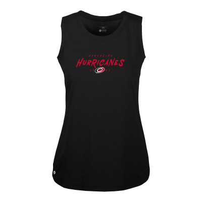 Женская Carolina Hurricanes Levelwear Black Macy Scratched Tank Top