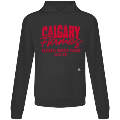 Calgary Flames Levelwear Black Relay Response Pullover Hoodie