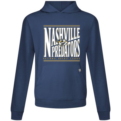 Nashville Predators Levelwear Navy Relay Powerhouse Pullover Hoodie
