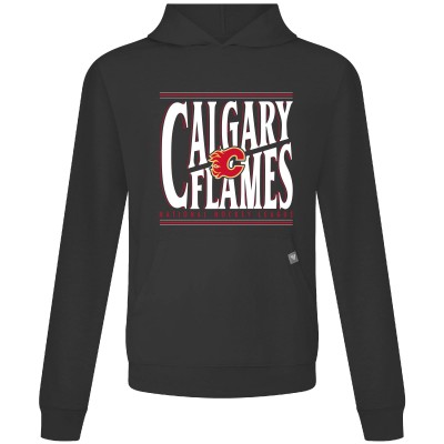 Calgary Flames Levelwear Black Relay Powerhouse Pullover Hoodie