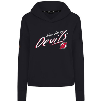 Женская толстовка New Jersey Devils Levelwear Black Sweet Sizzle Tri-Blend Cropped