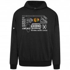 Толстовка Chicago Blackhawks Levelwear Black Contact Campaign