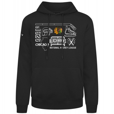 Толстовка Chicago Blackhawks Levelwear Black Podium Campaign