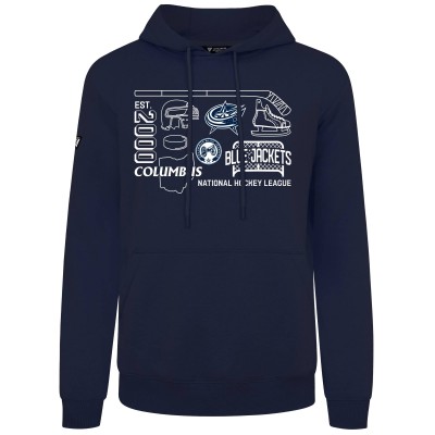 Columbus Blue Jackets Levelwear Navy Podium Campaign Pullover Hoodie