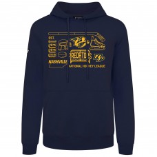Nashville Predators Levelwear Navy Podium Campaign Pullover Hoodie
