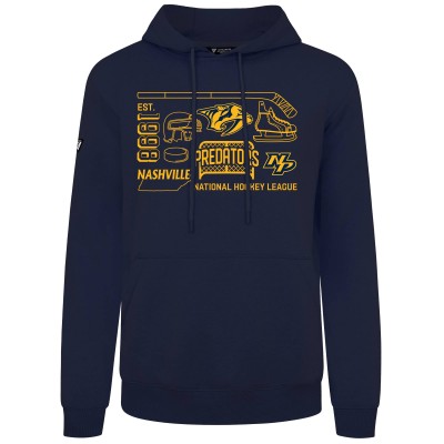 Nashville Predators Levelwear Navy Podium Campaign Pullover Hoodie