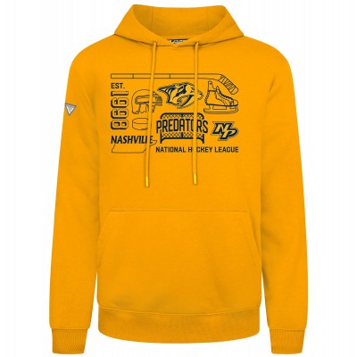 Nashville Predators Levelwear Gold Podium Campaign Pullover Hoodie