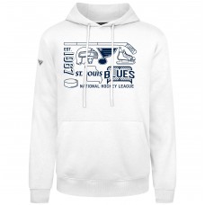 St. Louis Blues Levelwear White Podium Campaign Pullover Hoodie