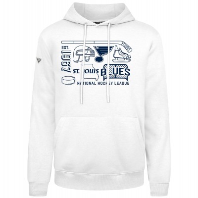 St. Louis Blues Levelwear White Podium Campaign Pullover Hoodie