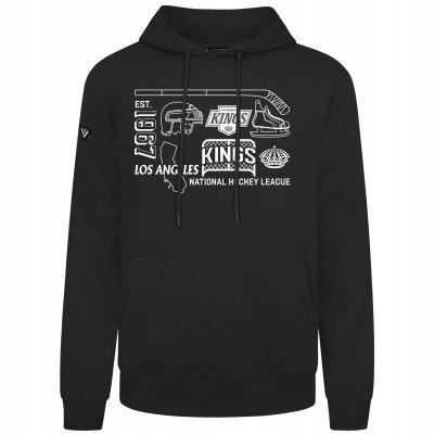 Los Angeles Kings Levelwear Black Podium Campaign Pullover Hoodie