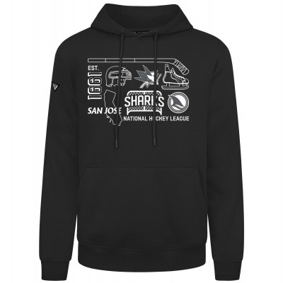 Толстовка San Jose Sharks Levelwear Black Podium Campaign