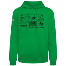 Dallas Stars Levelwear Green Podium Campaign Pullover Hoodie