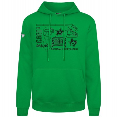 Dallas Stars Levelwear Green Podium Campaign Pullover Hoodie