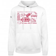 Detroit Red Wings Levelwear White Podium Campaign Pullover Hoodie