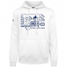 Vancouver Canucks Levelwear White Podium Campaign Pullover Hoodie