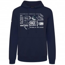 Vancouver Canucks Levelwear Navy Podium Campaign Pullover Hoodie