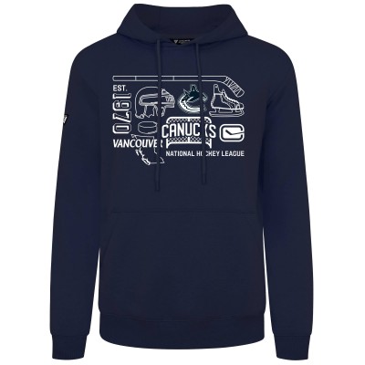 Vancouver Canucks Levelwear Navy Podium Campaign Pullover Hoodie