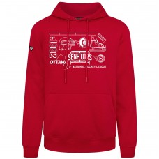 Ottawa Senators Levelwear Red Podium Campaign Pullover Hoodie