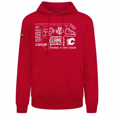 Calgary Flames Levelwear Red Podium Campaign Pullover Hoodie