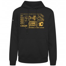 Calgary Flames Levelwear Black Podium Campaign Pullover Hoodie
