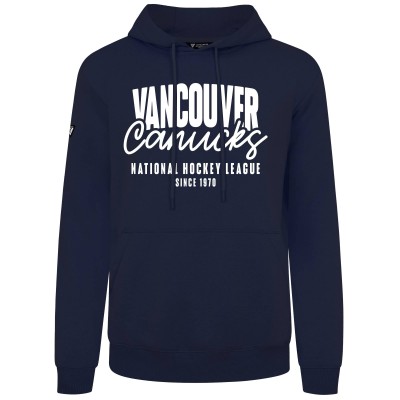 Vancouver Canucks Levelwear Navy Podium Response Pullover Hoodie