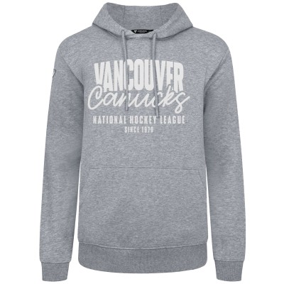 Vancouver Canucks Levelwear Gray Podium Response Pullover Hoodie