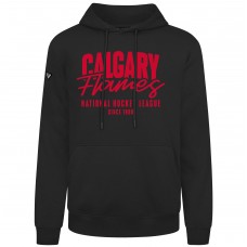 Calgary Flames Levelwear Black Podium Response Pullover Hoodie