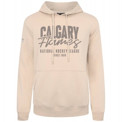 Calgary Flames Levelwear Khaki Podium Response Pullover Hoodie