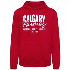 Calgary Flames Levelwear Red Podium Response Pullover Hoodie