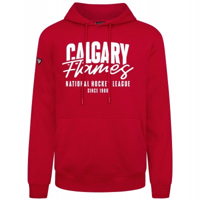 Calgary Flames Levelwear Red Podium Response Pullover Hoodie