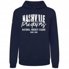 Nashville Predators Levelwear Navy Podium Response Pullover Hoodie