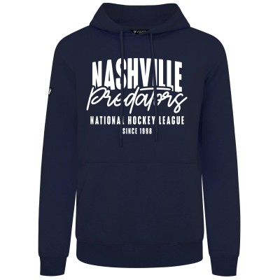 Nashville Predators Levelwear Navy Podium Response Pullover Hoodie