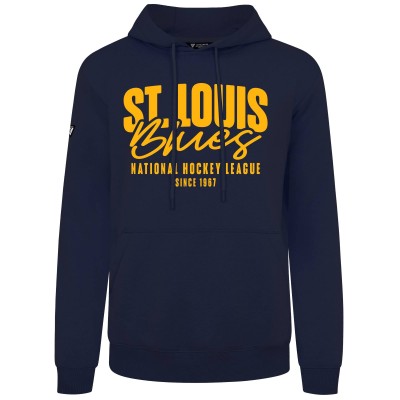 St. Louis Blues Levelwear Navy Podium Response Pullover Hoodie