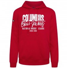 Columbus Blue Jackets Levelwear Red Podium Response Pullover Hoodie