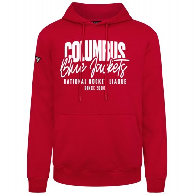 Columbus Blue Jackets Levelwear Red Podium Response Pullover Hoodie
