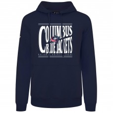 Columbus Blue Jackets Levelwear Navy Podium Powerhouse Pullover Hoodie
