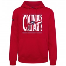 Columbus Blue Jackets Levelwear Red Podium Powerhouse Pullover Hoodie