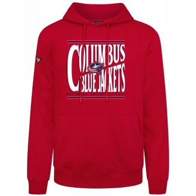 Columbus Blue Jackets Levelwear Red Podium Powerhouse Pullover Hoodie